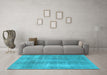 Machine Washable Abstract Light Blue Modern Rug in a Living Room, wshabs1776lblu