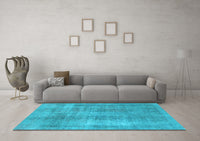 Machine Washable Abstract Light Blue Modern Rug, wshabs1776lblu