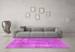 Machine Washable Abstract Pink Modern Rug in a Living Room, wshabs1776pnk