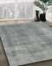 Machine Washable Abstract Dark Gray Rug in a Family Room, wshabs1776