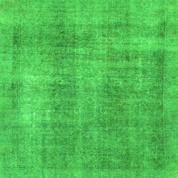 Square Abstract Green Modern Rug, abs1776grn