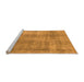 Sideview of Machine Washable Abstract Orange Modern Area Rugs, wshabs1776org