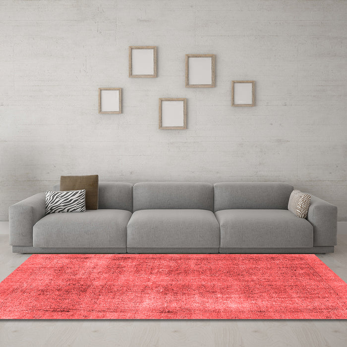 Modern Red Washable Rugs