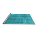 Sideview of Machine Washable Abstract Light Blue Modern Rug, wshabs1776lblu