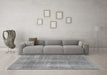 Machine Washable Abstract Gray Modern Rug in a Living Room,, wshabs1776gry