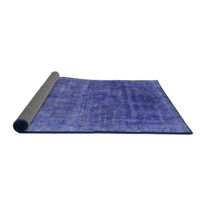 Sideview of Abstract Light Slate Blue Modern Rug, abs1777