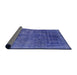 Sideview of Abstract Light Slate Blue Modern Rug, abs1777