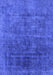 Machine Washable Abstract Blue Modern Rug, wshabs1777blu