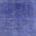 Square Machine Washable Abstract Light Slate Blue Rug, wshabs1777