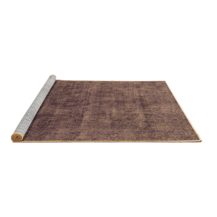 Sideview of Machine Washable Abstract Brown Modern Rug, wshabs1777brn