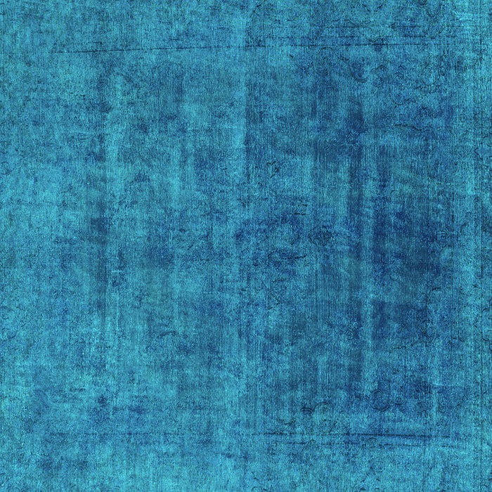 Square Machine Washable Abstract Turquoise Modern Area Rugs, wshabs1777turq