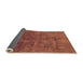 Sideview of Abstract Orange Modern Rug, abs1777org