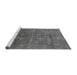 Sideview of Machine Washable Abstract Gray Modern Rug, wshabs1777gry