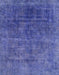 Machine Washable Abstract Light Slate Blue Rug, wshabs1777