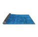 Sideview of Abstract Light Blue Modern Rug, abs1777lblu