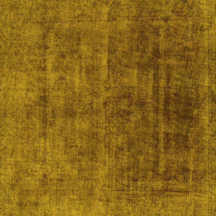 Square Machine Washable Abstract Yellow Modern Rug, wshabs1777yw