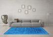 Machine Washable Abstract Light Blue Modern Rug in a Living Room, wshabs1777lblu