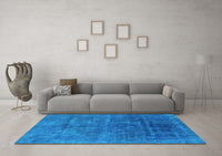 Machine Washable Abstract Light Blue Modern Rug, wshabs1777lblu