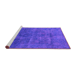 Sideview of Machine Washable Abstract Purple Modern Area Rugs, wshabs1777pur