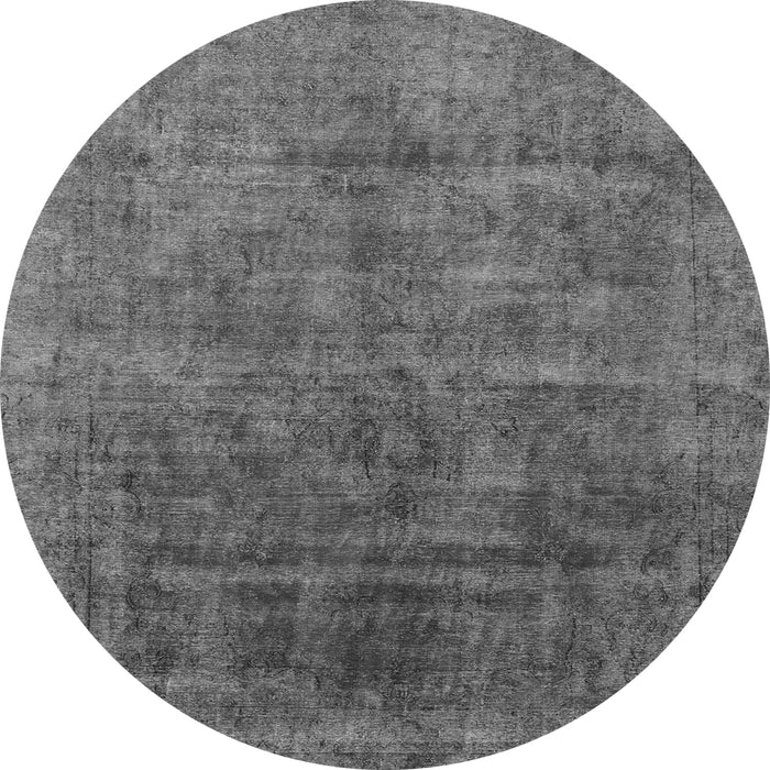 Round Abstract Gray Modern Rug, abs1777gry