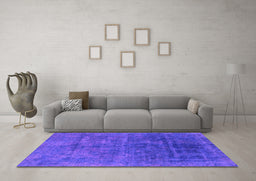 Machine Washable Abstract Purple Modern Area Rugs in a Living Room, wshabs1777pur