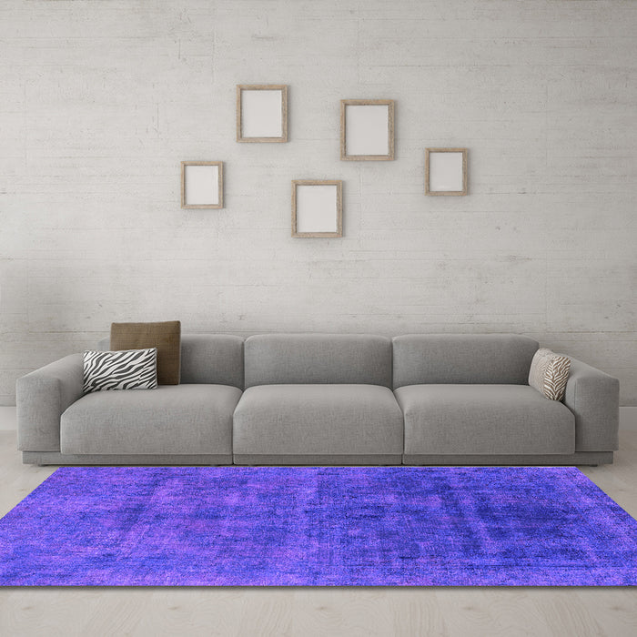 Machine Washable Abstract Purple Modern Area Rugs in a Living Room, wshabs1777pur