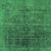 Square Abstract Green Modern Rug, abs1777grn