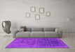 Machine Washable Abstract Pink Modern Rug in a Living Room, wshabs1777pnk