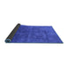 Sideview of Abstract Blue Modern Rug, abs1777blu