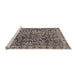 Sideview of Machine Washable Abstract Taupe Brown Rug, wshabs1778