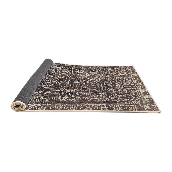 Sideview of Abstract Taupe Brown Modern Rug, abs1778