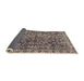 Sideview of Abstract Taupe Brown Modern Rug, abs1778