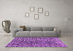 Machine Washable Abstract Purple Modern Area Rugs in a Living Room, wshabs1778pur