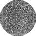 Round Abstract Gray Modern Rug, abs1778gry