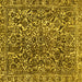 Square Abstract Yellow Modern Rug, abs1778yw