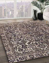 Abstract Taupe Brown Modern Rug, abs1778