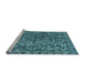 Sideview of Machine Washable Abstract Light Blue Modern Rug, wshabs1778lblu