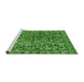 Sideview of Machine Washable Abstract Green Modern Area Rugs, wshabs1778grn