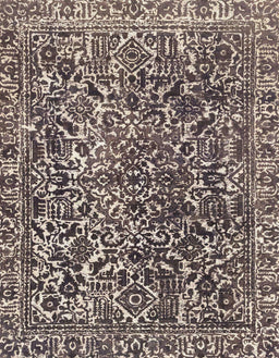 Abstract Taupe Brown Modern Rug, abs1778