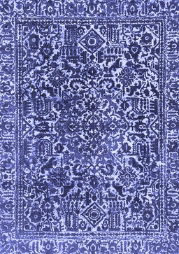 Abstract Blue Modern Rug, abs1778blu