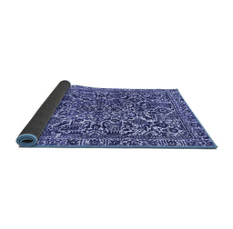 Sideview of Abstract Blue Modern Rug, abs1778blu