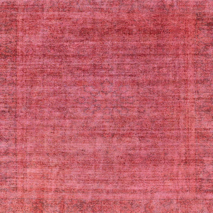 Square Machine Washable Abstract Red Rug, wshabs1779