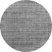 Round Machine Washable Abstract Gray Modern Rug, wshabs1779gry