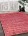 Abstract Red Modern Rug in Family Room, abs1779