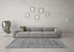 Machine Washable Abstract Gray Modern Rug in a Living Room,, wshabs1779gry