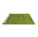 Sideview of Machine Washable Abstract Green Modern Area Rugs, wshabs1779grn