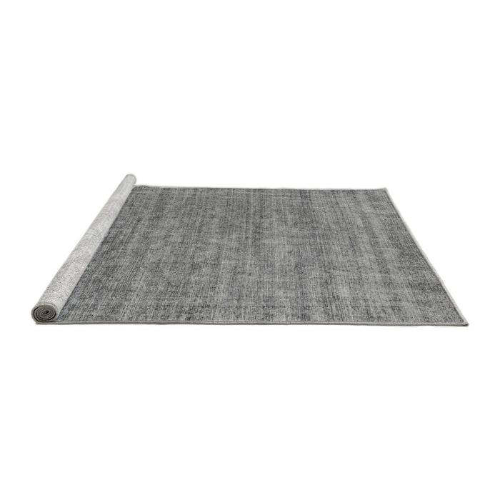 Sideview of Machine Washable Abstract Gray Modern Rug, wshabs1779gry