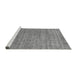 Sideview of Machine Washable Abstract Gray Modern Rug, wshabs1779gry