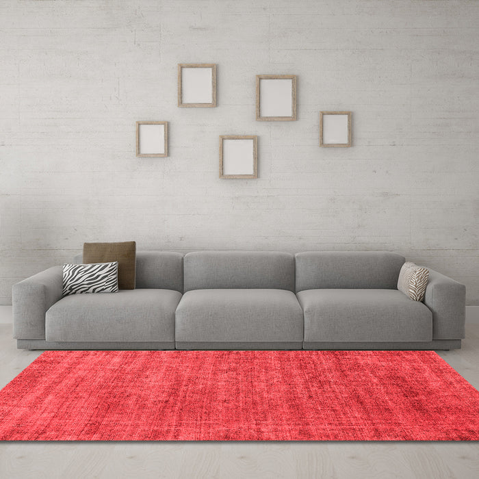 Modern Red Washable Rugs