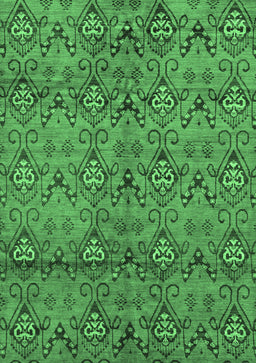 Abstract Emerald Green Modern Rug, abs177emgrn